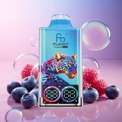 Fumot Leopard 40K Puffs Einweg-Vape Heidelbeere Himbeere – 700mAh Akku, Dual Mesh, Typ-C-Ladung, Schweiz Großhandel