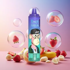 Fumot RandM Tornado 15000 Puffs Schweiz Großhandel – Erdbeer Banane, 25ml, 850mAh, Mesh Coil