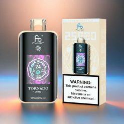 Fumot Tornado 25000 Puffs Vape Erdbeer-Eis mit HD-Bildschirm, 700mAh Akku, 20ml Vorratsflasche, Schweiz Großhandel