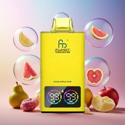 Fumot Tornado 35K Einweg-Vape - Doppel-Mesh Coil, 15ml E-Liquid, 700mAh Akku, USB-C - Saurer Apfel Geschmack - Schweiz großhandel