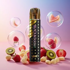 JNR Black&Golden 600+200 Puffs Wegwerf-Vape Erdbeer-Kiwi 800 Puffs 550mAh 2ml Schweiz Großhandel