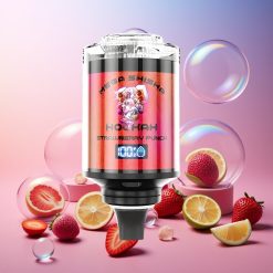 JNR Mega Shisha Hookah Desktop Kompatibilität – 100.000 Züge, 60ml Tank, 2200mAh Akku, Typ-C Ladung, Schweiz Großhandel – Erdbeer Punsch