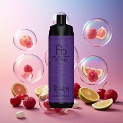 RandM Fumot Shisha 10000 Puffs Einweg-Vape Kirschfest (Cherry Fiesta) Schweiz Großhandel mit LED-Anzeige, 18ml Liquid, 850 mAh