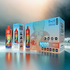 RandM Tornado 9000 Puffs 850 mAh 18 mL Mesh Coil Schweiz Großhandel Lush Ice