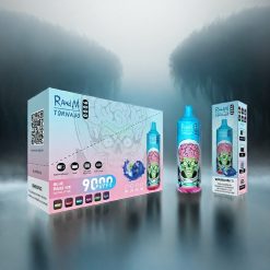 RandM Tornado 9000 Puffs Schweiz Großhandel – 18 mL e-liquid, 850 mAh, Mesh Coil, Black Dragon Ice