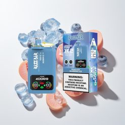 Razz Bar 40000 Puffs Einweg-Vape Pfirsich Eis & Blaubeer Eis mit Power Screen Display, 650 Mah Battery, Type-C Port – Schweiz großhandel