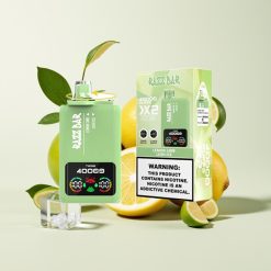 Razz Bar 40000 Puffs Einweg-Vape Zitrone Limette & Lush Ice mit Power Screen Display, 1.0Ω 2 Mesh Coil, 650 mAh Battery, Type-C Port, Schweiz großhandel